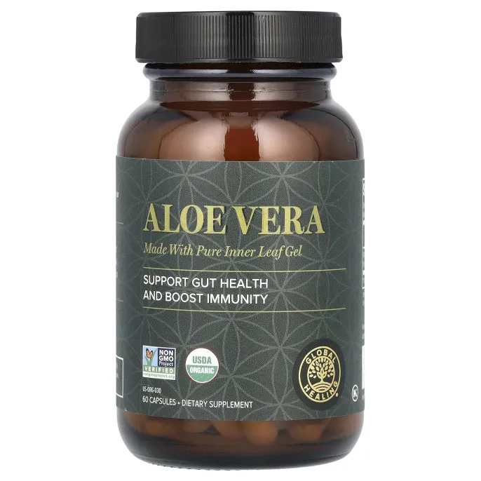 Global Healing, Алоэ вера, 60 капсул