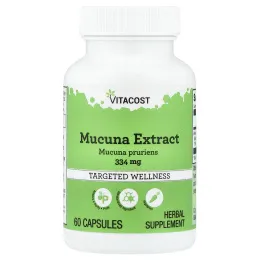 Vitacost, Mucuna Extract, 334 mg, 60 Capsules