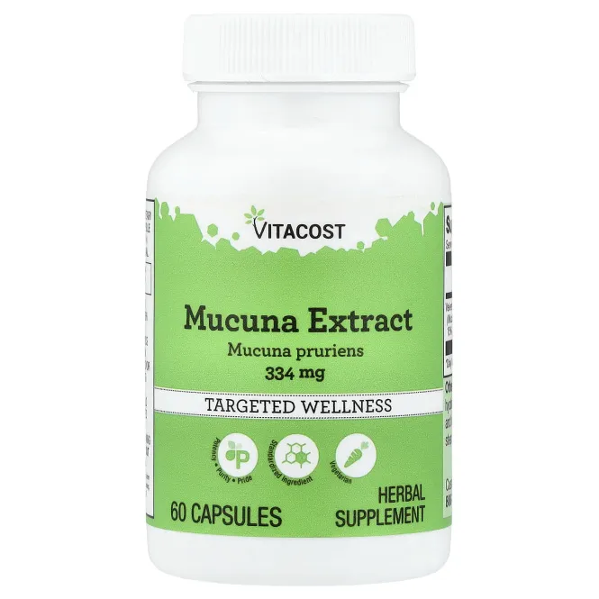 Vitacost, Mucuna Extract, 334 mg, 60 Capsules