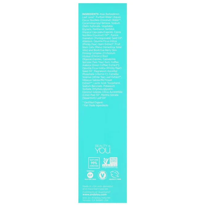 Andalou Naturals, Очищающее и укрепляющее кожу средство с кокосовым молоком, восстановление кожи, 5,5 ж. унц. (163 мл)