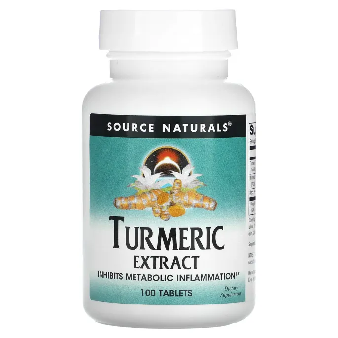 Source Naturals, Экстракт куркумы, 100 таблеток