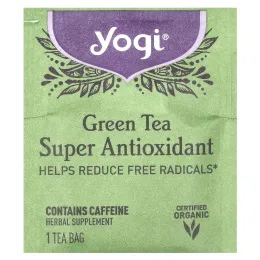 Yogi Tea, суперантиоксидант, зеленый чай, 16 чайных пакетиков, 32 г (1,12 унции)