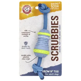 Arm & Hammer, Scrubbies, игрушка для ухода за полостью рта, для взрослых собак, Throw N' Tug, 1 шт.