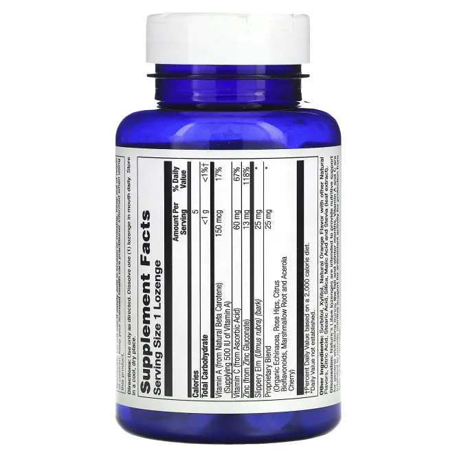 Nature's Life, Леденцы с цинком, апельсин`` 50 пастилок