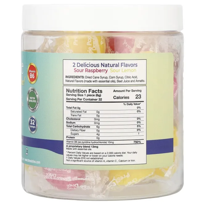 Preggie, Drops Plus !, кислая малина, кислый лимон`` 32 пастилки