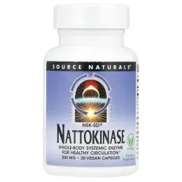 Source Naturals, NSK-SD®, наттокиназа, 200 мг, 30 веганских капсул