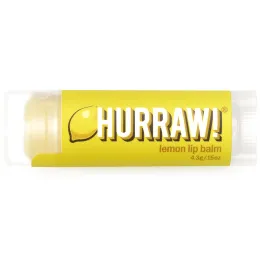 Hurraw! Balm, Бальзам для губ, лимон, 0,15 унции (4,3 г)