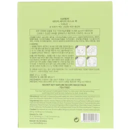 Secret Key, Nature Recipe Mask Pack, Tea Tree, 10 Masks, 0.7 oz (20 g) Each