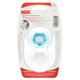 NUK, Ортодонтические пустышки для мальчиков от 0-6 месяцев, с притоком воздуха, 2 шт