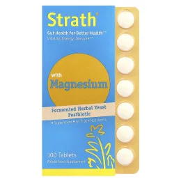 Bio-Strath, Постбиотик из ферментированных травяных дрожжей, с магнием, 100 таблеток
