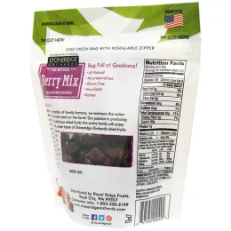 Stoneridge Orchards, Ягодная смесь, цельные высушенный смешанные ягоды, 5 унций (142 г)