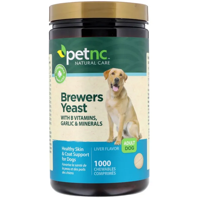petnc NATURAL CARE, Естественный уход за животными, пивные дрожжи, вкус печени, для взрослой собаки, 1000 жевательных пастилок