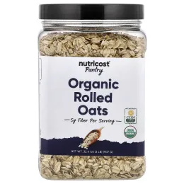 Nutricost, Pantry, органические овсяные хлопья, 907 г (32,4 унции)