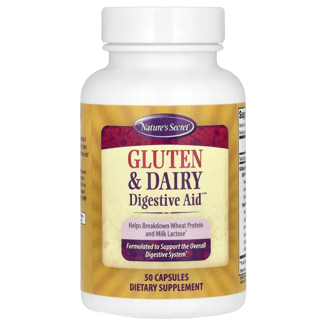 Nature's Secret, Gluten & Dairy Digestive Aid ™, 50 капсул