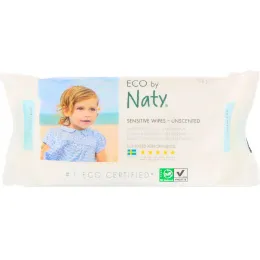 Naty, Салфетки для чувствительной кожи, без запаха, 56 салфеток