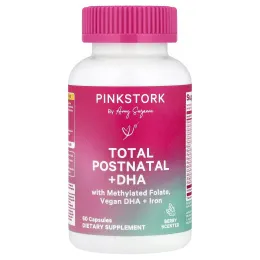 Pink Stork, Total Postnatal + DHA`` 60 капсул