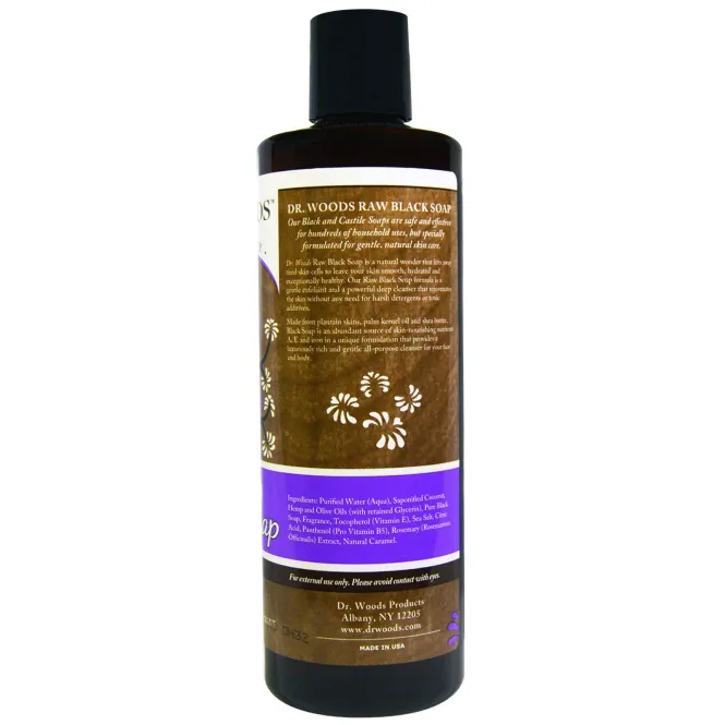 Dr. Woods, Натуральное чёрное мыло, 16 жидких унций (473 мл)