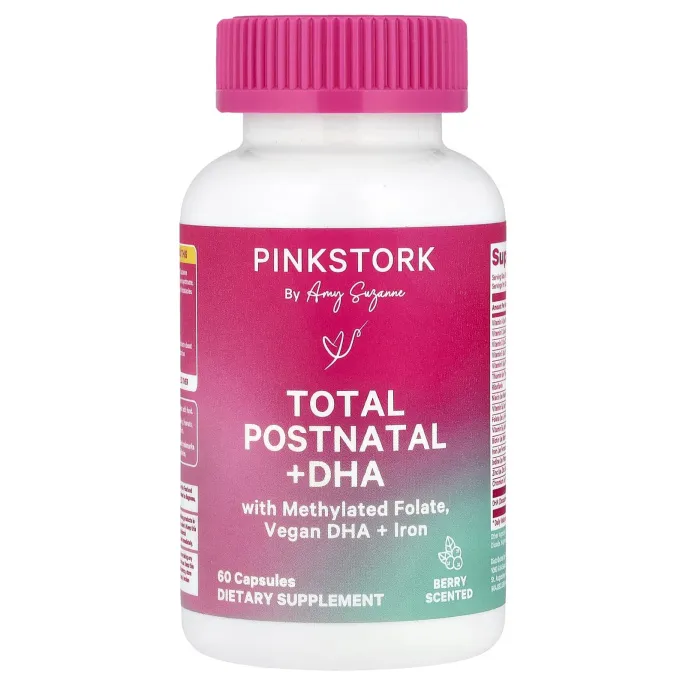 Pink Stork, Total Postnatal + DHA`` 60 капсул