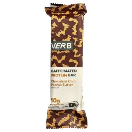 Verb Energy, Caffeinated Protein Bar, Chocolate Chip Peanut Butter, 12 Bars, 1.8 oz (51 g) Each