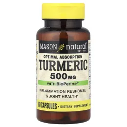 Mason Natural, куркума с BioPerine® для оптимального усвоения, 60 капсул