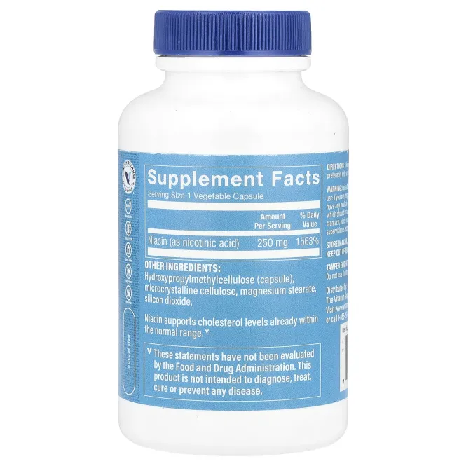 The Vitamin Shoppe, Ниацин, 250 мг, 100 растительных капсул