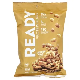 Ready, Protein Puffs, сахар с корицей, 99 г (3,5 унции)