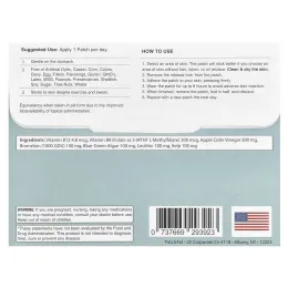 PatchAid, Натуральные патчи для снижения веса, 30 шт.