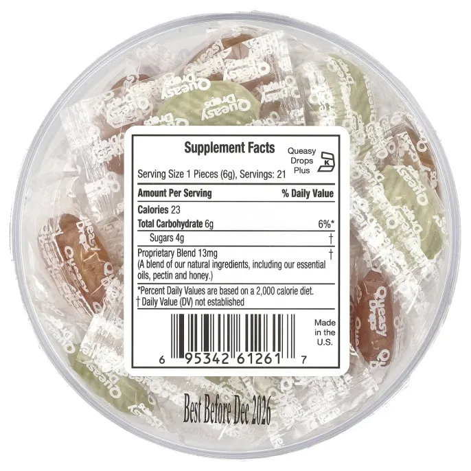 Preggie, Queasy Drops® Plus, медовое ассорти, 21 шт.