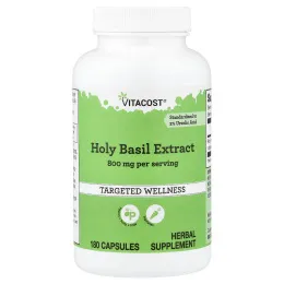 Vitacost, экстракт базилика священного, 180 капсул (400 мг в 1 капсуле)
