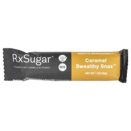 RxSugar, Swealthy Snax ™, батончики с карамелью, 8 пакетиков по 28 г (1 унция)