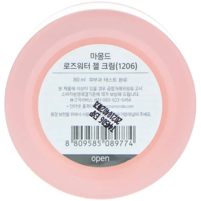 Mamonde, Гелевый крем с розовой водой, 80 мл