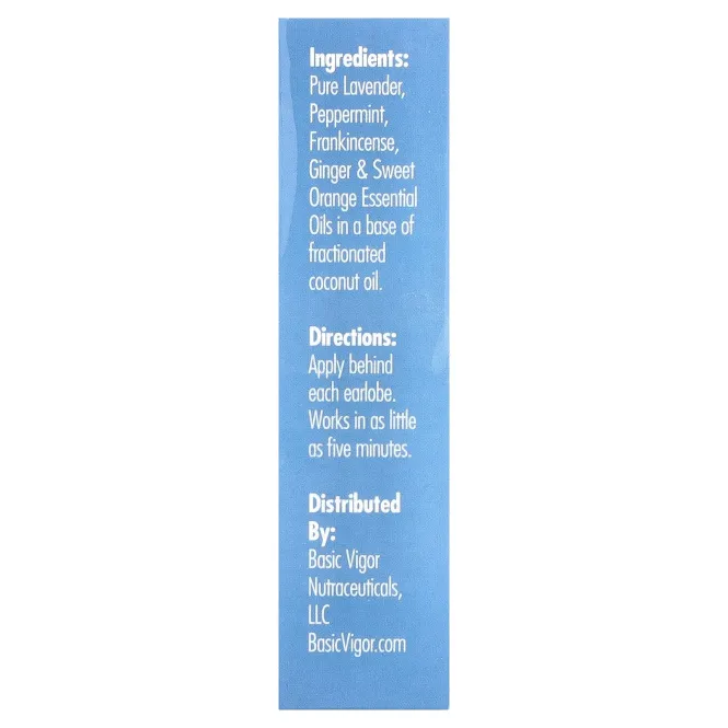 Basic Vigor, Vertigo Ease, шариковый аппликатор, 10 мл (0,33 унции)