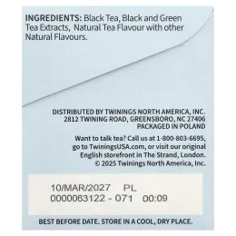 Twinings, Back Iced Tea, холодный чай, классический английский чай, без подсластителей, 20 чайных пакетиков, 40 г (1,41 унции)