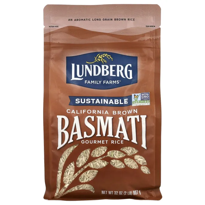 Lundberg, Изысканный рис, калифорнийский коричневый басмати, 907 г (32 унции)