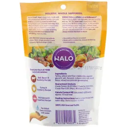 Halo, Luv-A-Lots, лакомства для собак, рецепт из индейки и клюквы, 5 унций (141,7 г)