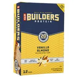 Clif Bar, Builder's батончик Ванильно-миндальный 12 батончиков