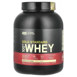 Optimum Nutrition Протеин Gold Standart 100% WHEY со вкусом ванильного мороженого, 2270 г (5 lb)