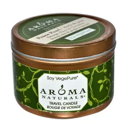 Aroma Naturals, Soy VegePure, свеча для поездок, жемчужина спокойствия, апельсин, гвоздика и корица, 2,8 унции (79,38 г)