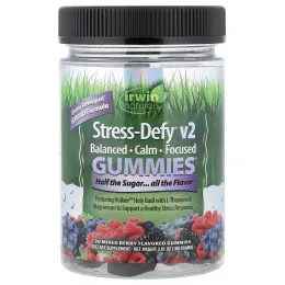 Irwin Naturals, Stress-Defy® v2, жевательные таблетки, со вкусом ягод, 30 жевательных таблеток