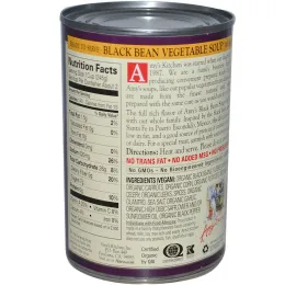 Amy's, Органические супы, черная фасоль и овощи с низким содержанием жира, 14,5 унции (411 г)