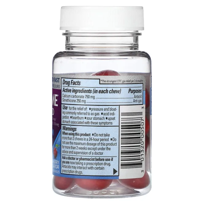 Phazyme, Gas & Acid, максимальная сила действия, вишня, 24 жевательные таблетки