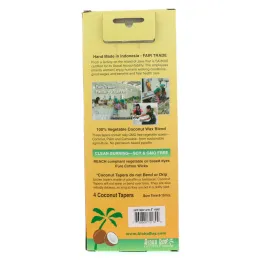 Aloha Bay, Dripless Coconut Taper Candles, Unscented, Violet, 4 Pack, 9 in Each