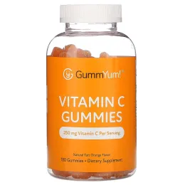 GummYum!, Vitamin C Gummies, Natural Tart Orange Flavor, 250 mg, 180 Gummies