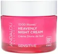 Andalou Naturals, Божественный ночной крем для чувствительной кожи, 1000 роз, 1.7 жидких унций (50 мл)