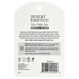 Desert Essence, зубная нить, вощеная, с маслом чайного дерева, 6 шт., 45,7 м (50 ярдов)