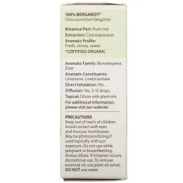 Pranarom, Essential Oil, Bergamot, .17 fl oz (5 ml)