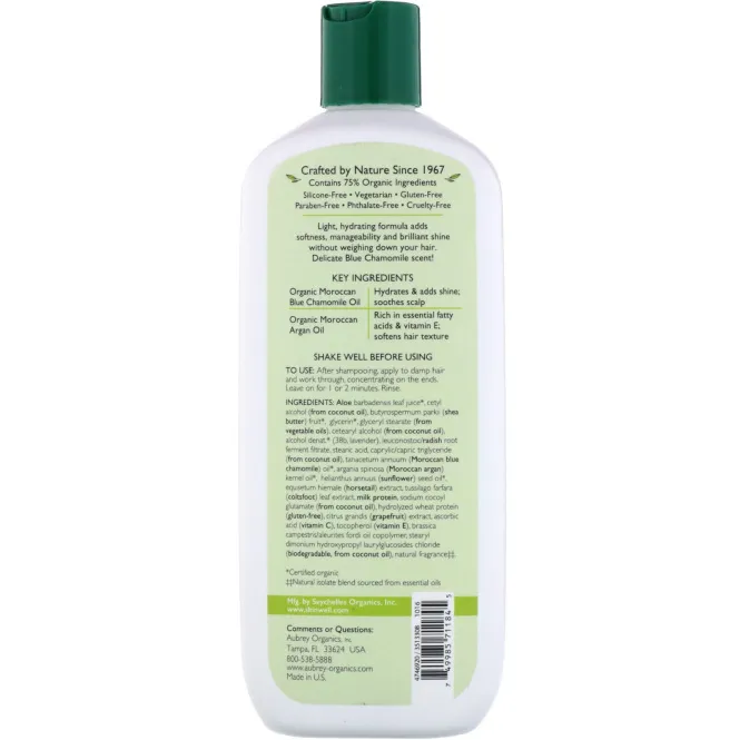 Aubrey Organics, Blue Chamomile Conditioner, Hydrates & Smoothes, Normal, 11 fl oz (325 ml)