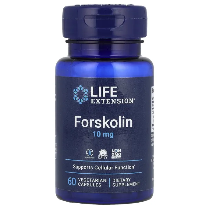 Life Extension, форсколин, 10 мг, 60 вегетарианских капсул