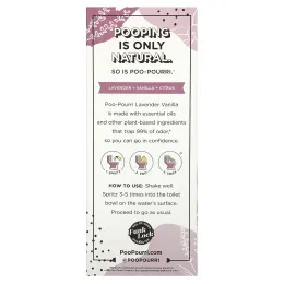 Poo-Pourri, Туалетный спрей Before-You-Go, лаванда и ваниль, 59 мл (2 жидк. Унции)