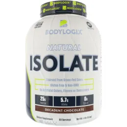Bodylogix, Натуральный изолят, Роскошный шоколад, 4 фунта (1,8 кг)